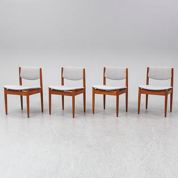 FINN JUHL, four chairs, France & Sons, Denmark.
