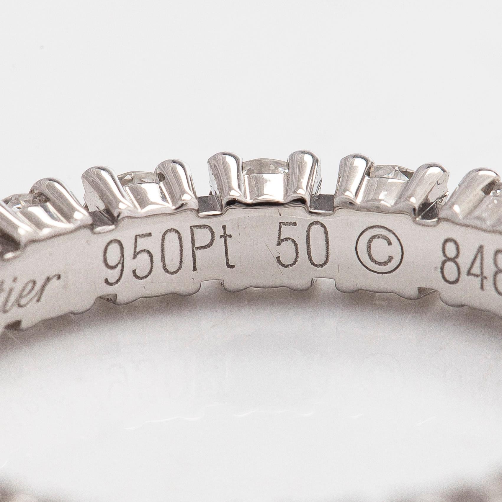 Cartier, a platinum and brilliant-cut diamond eternity ring.