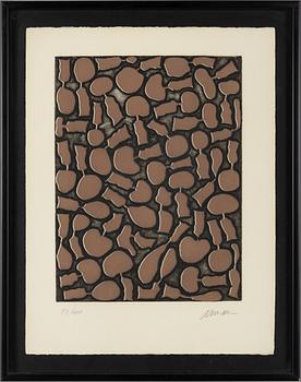 Arman, etching and aquatint from the portfolio "Bonjour Max Ernst".