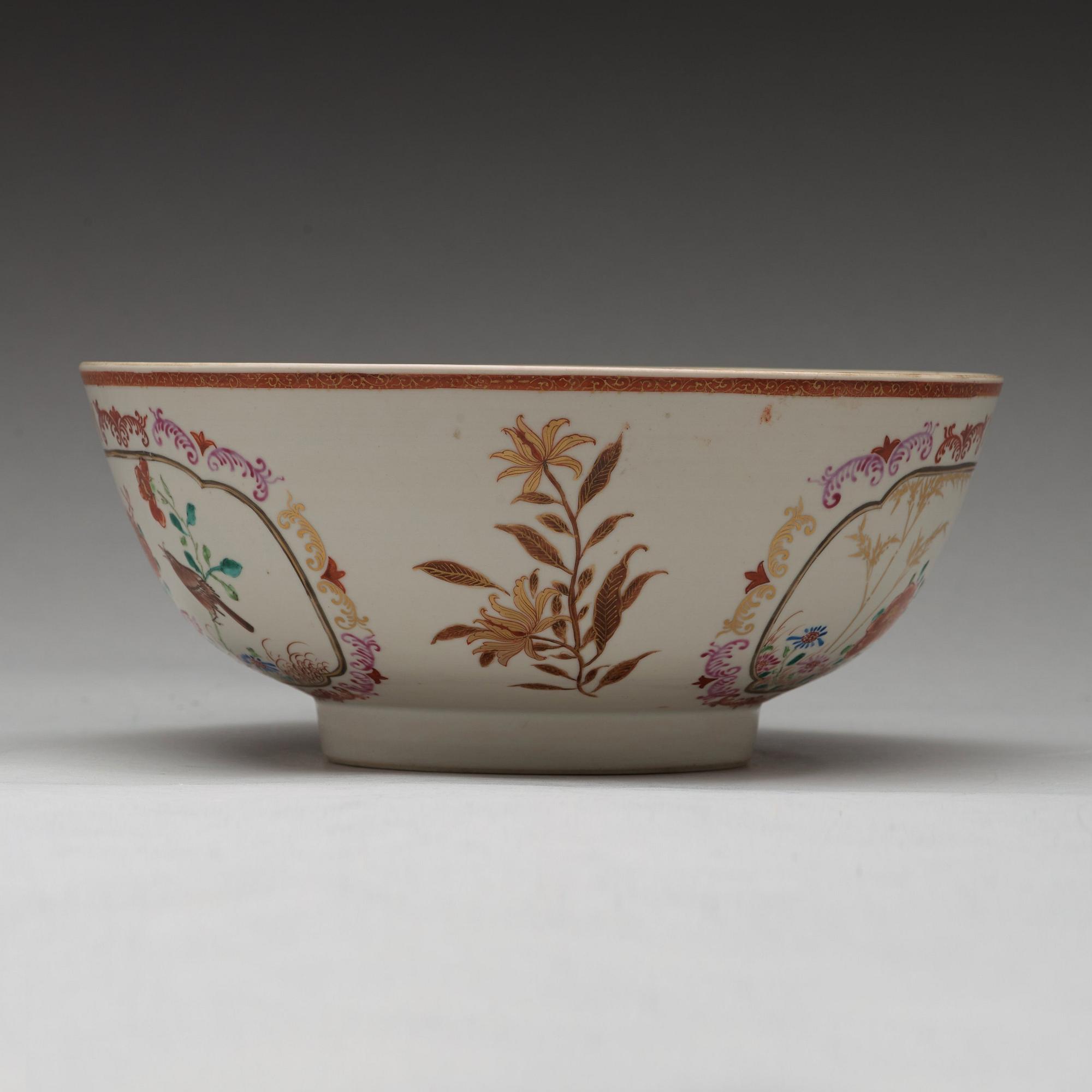 BÅLSKÅL, kompaniporslin. Qingdynastin, Qianlong (1736-1795).