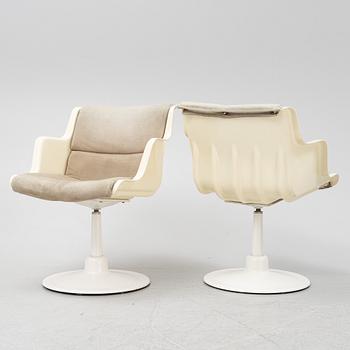 Yrjö Kukkapuro, four swivel chairs, HAIMI, Finland, 1970's.