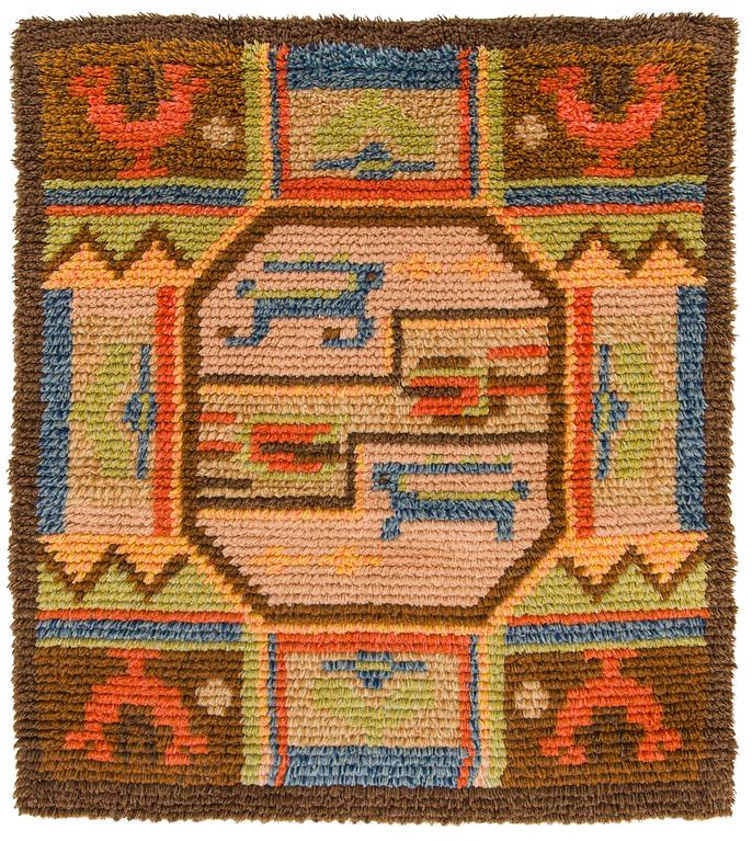 Toini Muona, rya, modell för Neovius. Ca 75 x 70 cm.