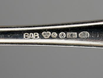 BESTICKSERVISDELAR, 108+1+2, silver, GAB Stockholm, 1900-talets mitt.Vikt ca 2850 gram.