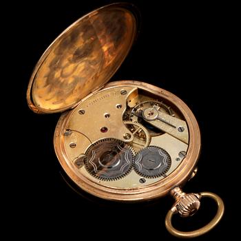FICKUR, 14k guld, Longines, omkring sekelskiftet 1900. Vikt 80 g.