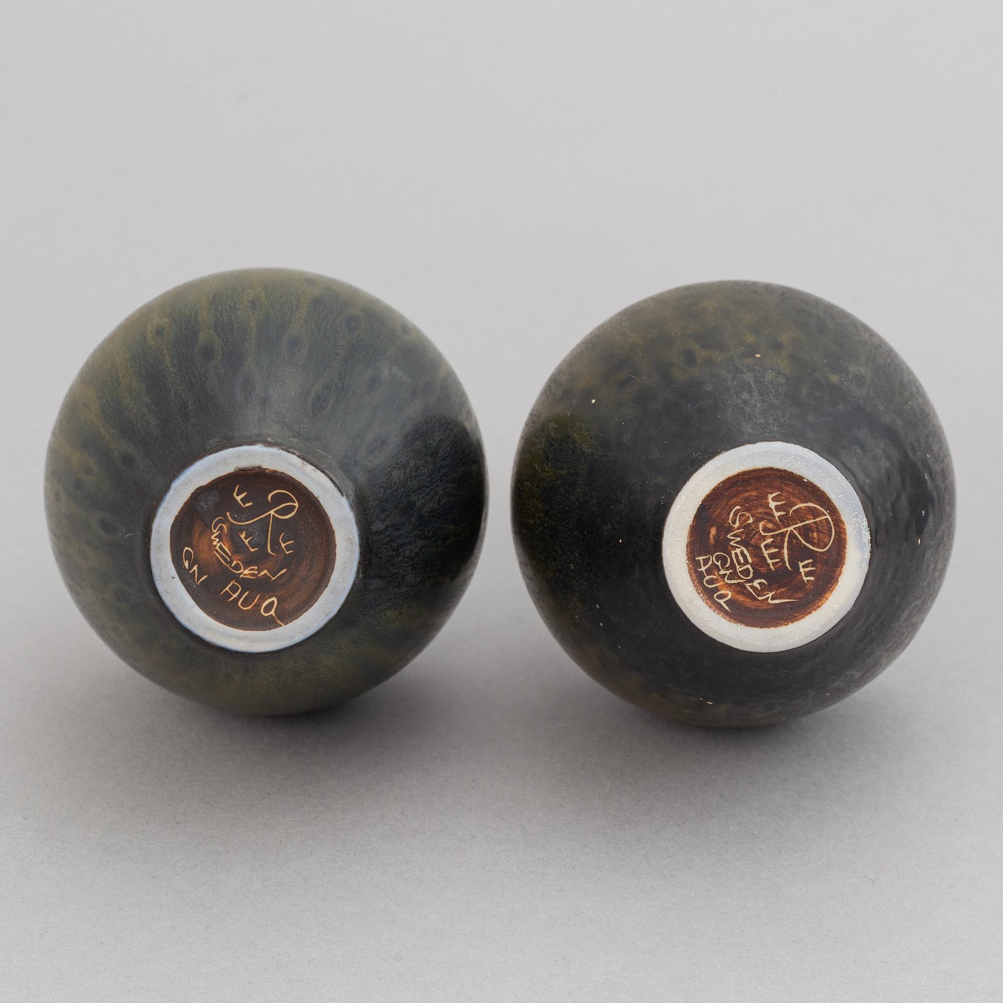 Gunnar Nylund, a set of six stoneware vases and a bowl for Rörstrand.