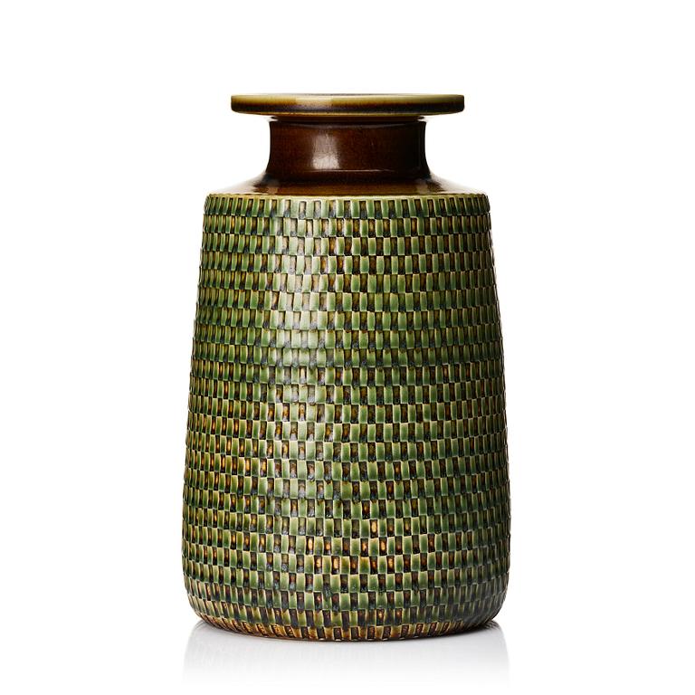 Stig Lindberg, a stoneware vase, Gustavsberg studio, Sweden 1967.