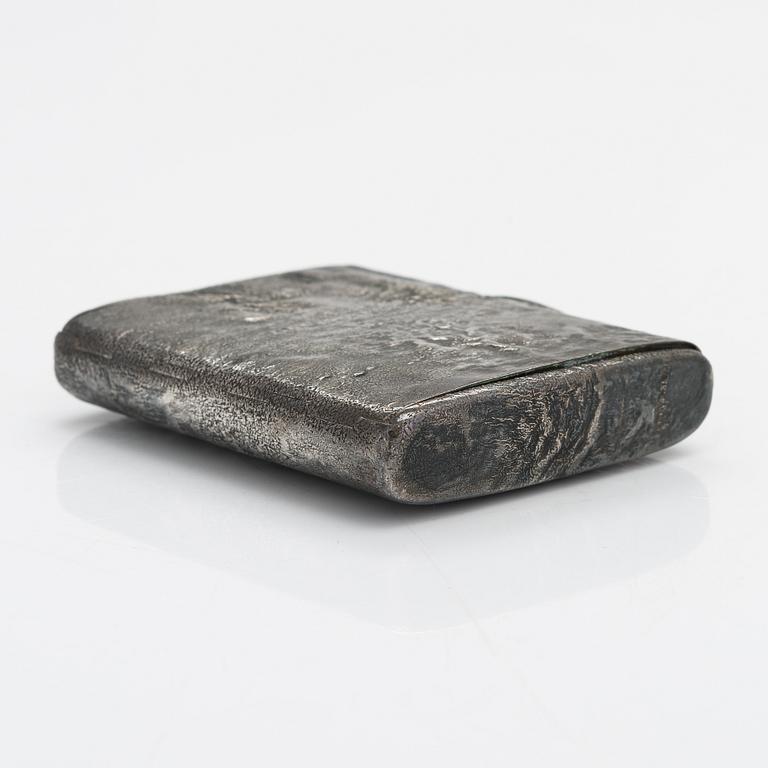 Ville (Wilhelm) Porthan, sigarrettetui, silver, Viborg 1919.