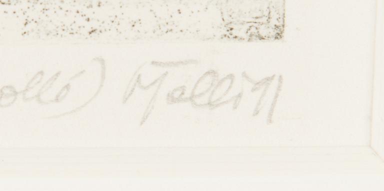 Vive Tolli, etsning, signerad och daterad -91, numrerad 32/50.