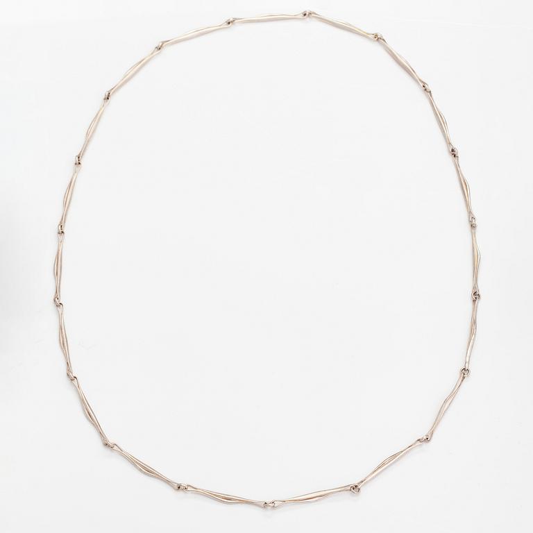 Björn Weckström, A sterling silver neckalce "Rays". Lapponia 1975.