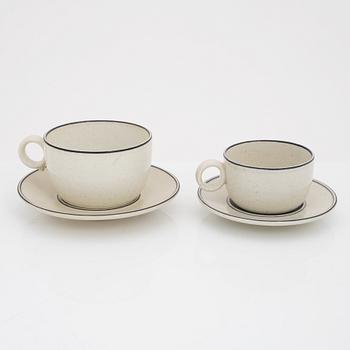 Stig Lindberg, mat- och kaffeservis, 68 delar, stengods, "Birka", Gustavsberg.