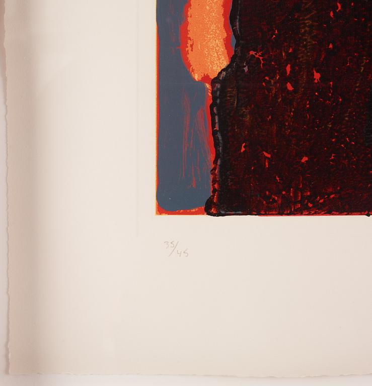 Rolf Hanson, färgetsning & färgserigrafi, 1991. Signerad och numrerad 35/45.