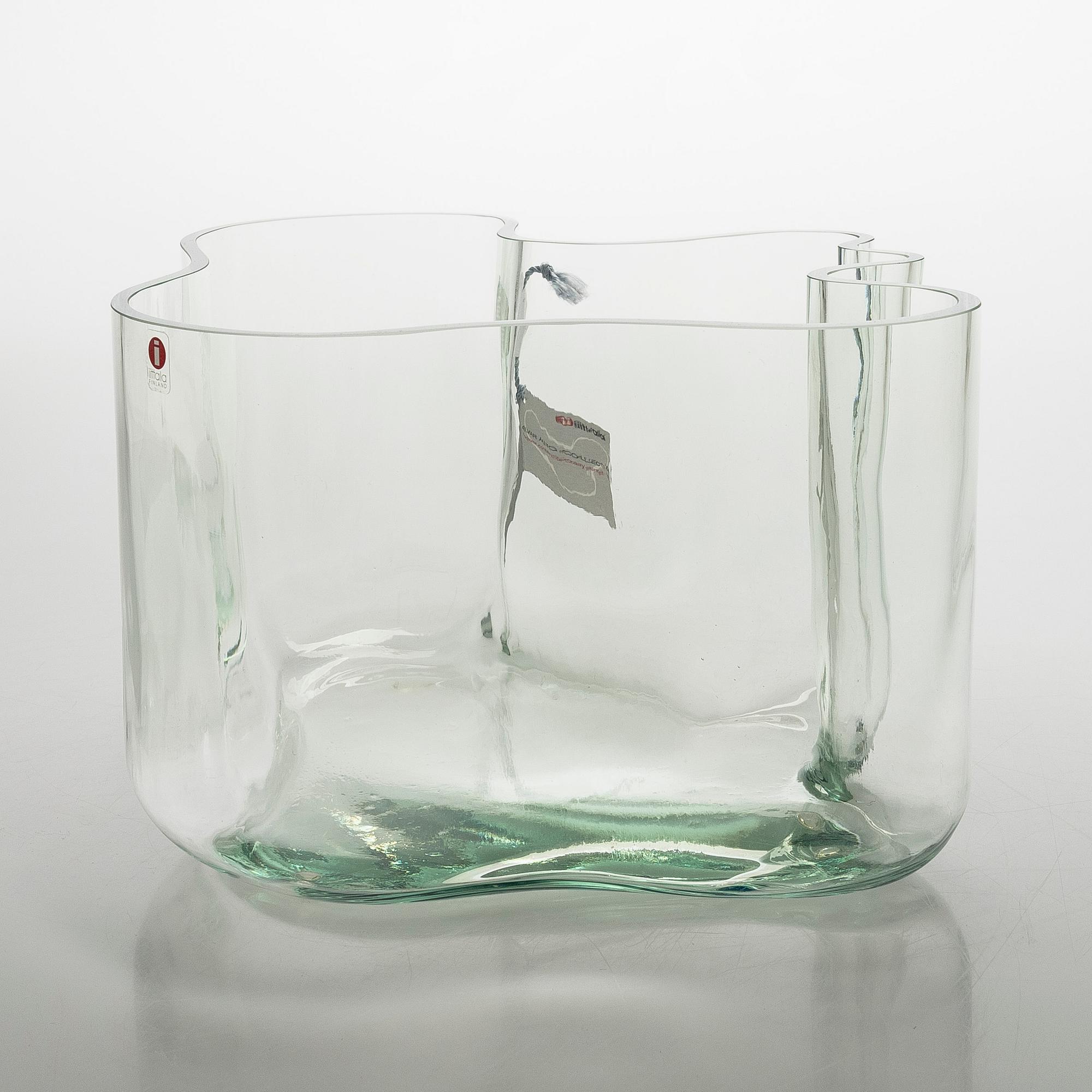 Alvar Aalto, a glass vase model 3031, signed Alvar Aalto Iittala 2002 and numbered 187/2000.