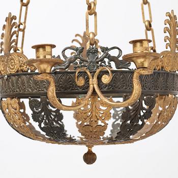 A Russian Empire 1820/30's six-light hanging lamp.