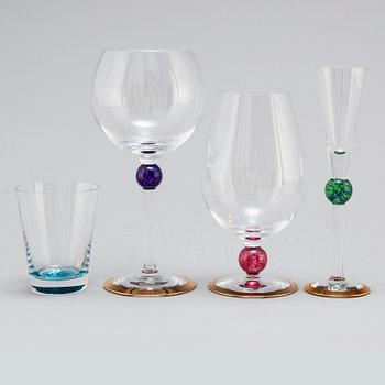 ERIKA LAGERBIELKE, a 48 piece 'Trilogi' glass service, Orrefors.