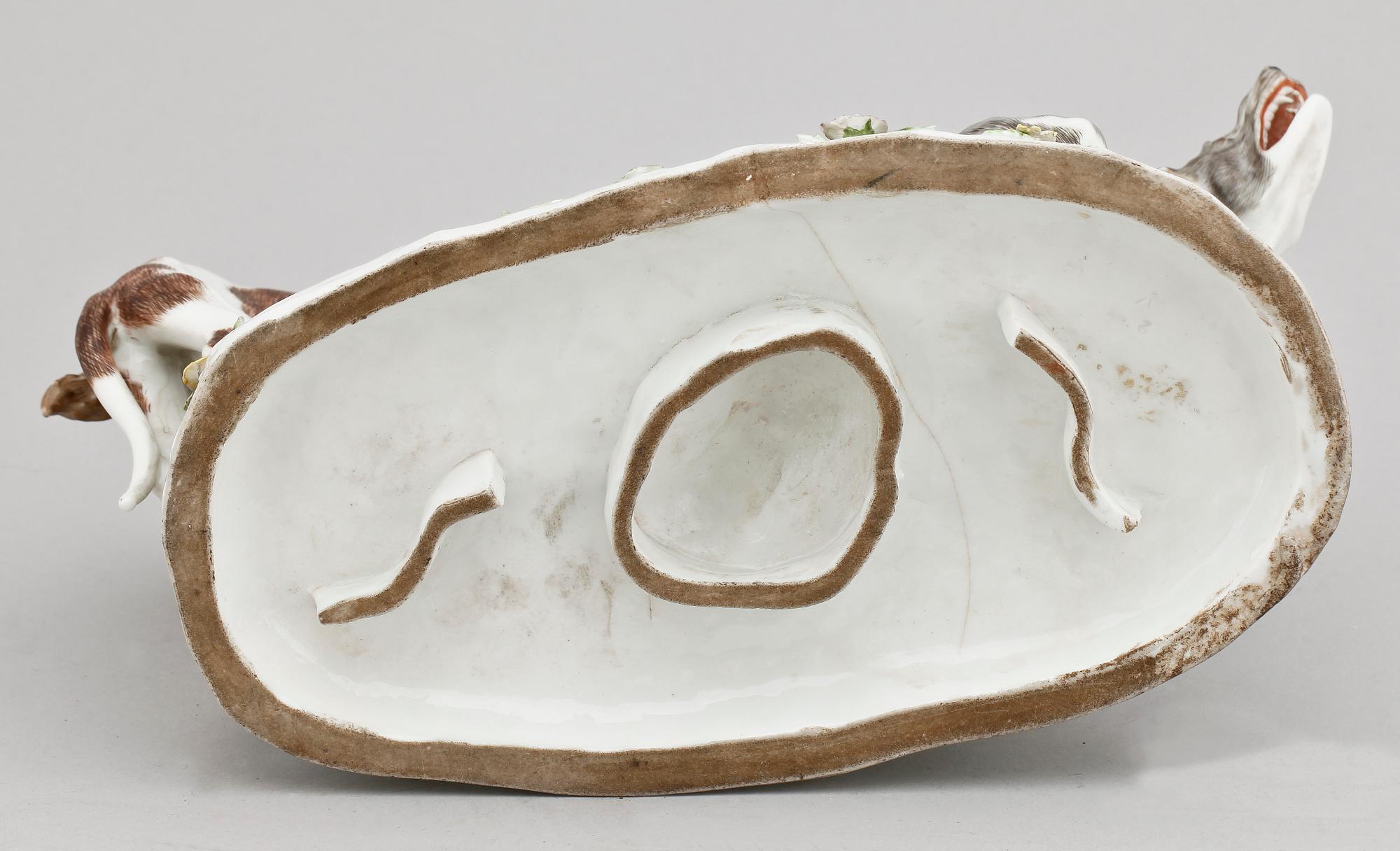 FIGURIN, porslin, trol Potschappel, 1800-tal.