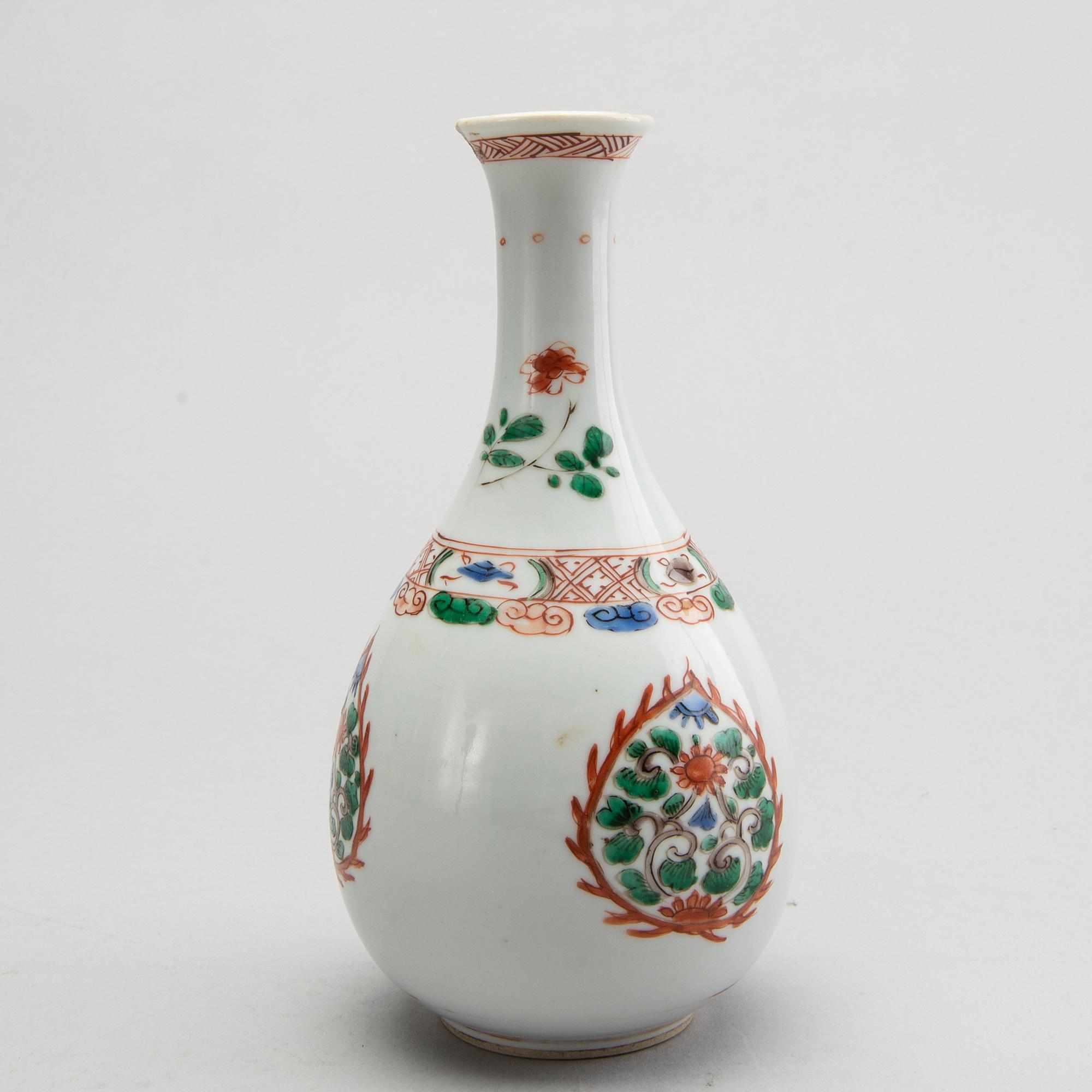A Chinese 18th century famille verte porcelain vase.