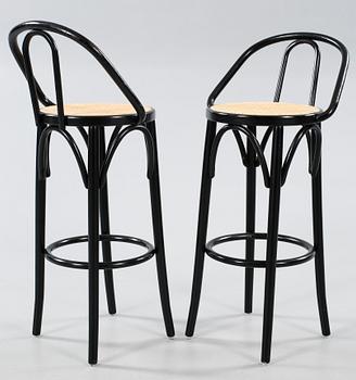 BARSTOLAR, 5 st, Thonet-typ, 1900-talets andra hälft.