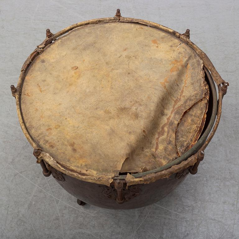 A 18th century kettle drum.