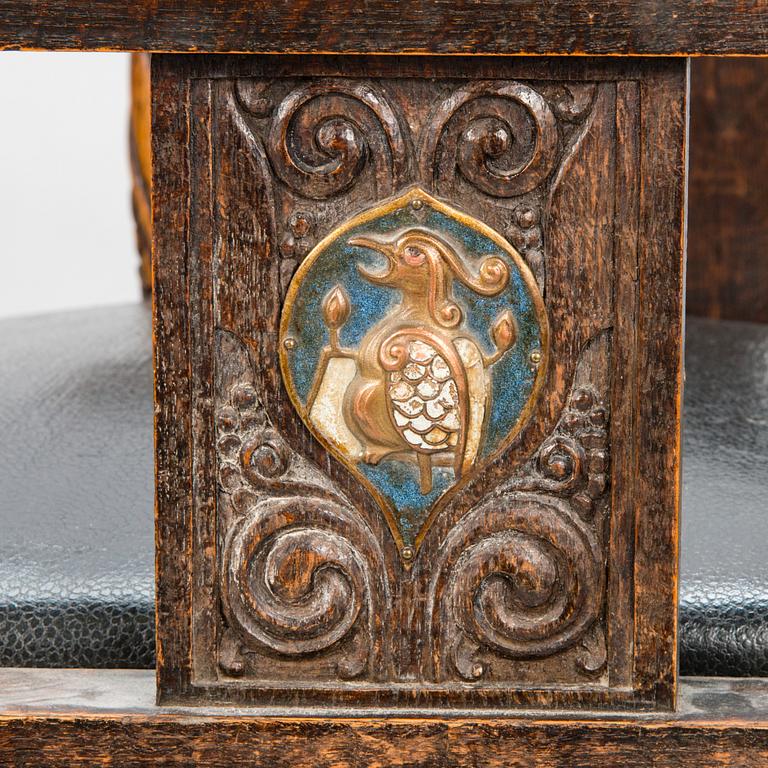 A pair of early 20th century armchairs.