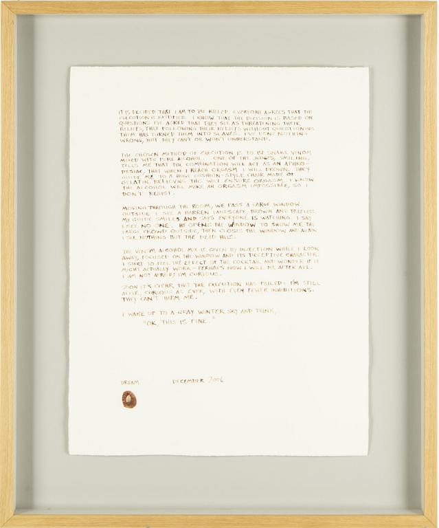 John Duncan, gouache on paper, 2006.