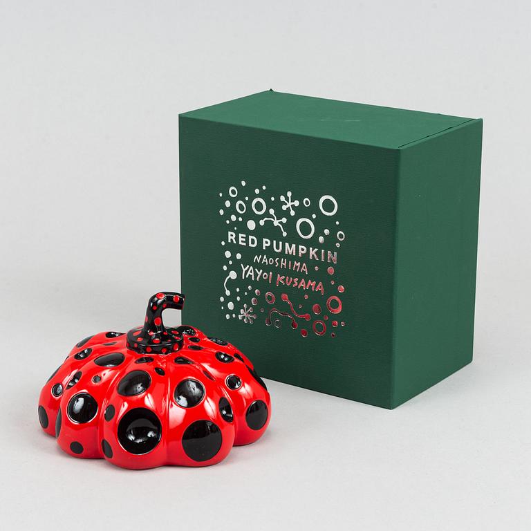 Yayoi Kusama, after, multiple, 'Red Pumpkin', resin, Benesse Holdings Inc,  Naoshima, Japan.