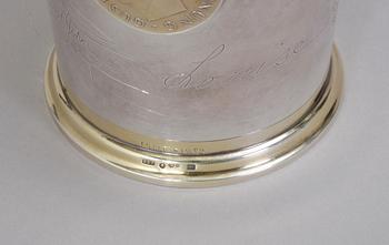 MINNESBÄGARE, silver, Stockholm 1952.