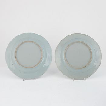 Fat, 5 st, porslin, Qingdynastin, Kina, 1700-tal.