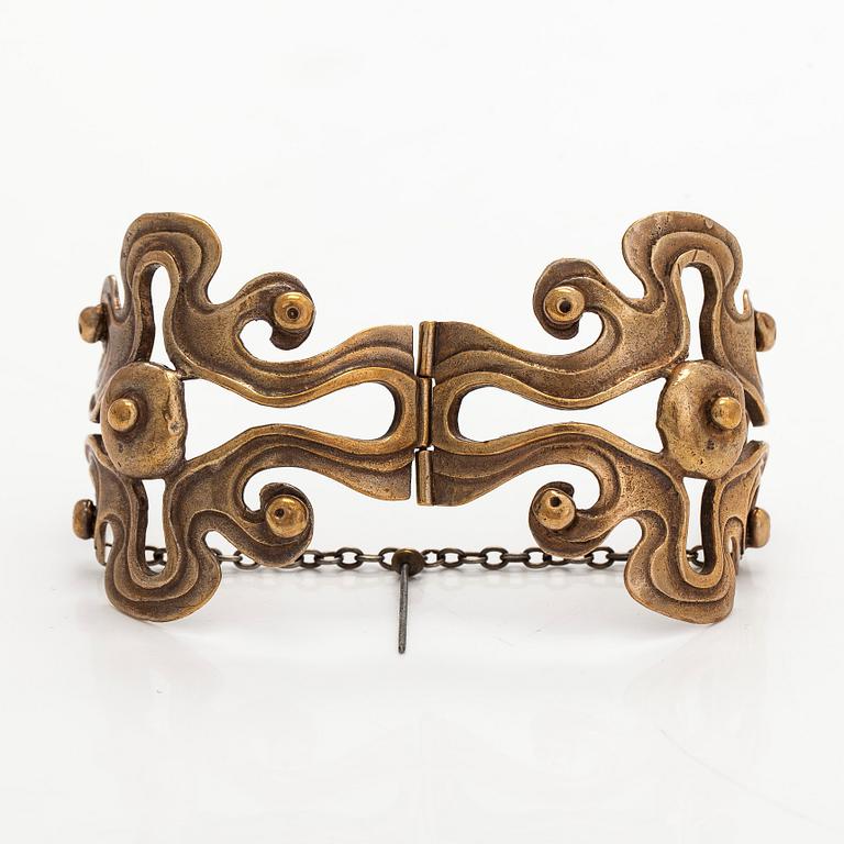 Seppo Tamminen, necklace and bracelet, bronze.