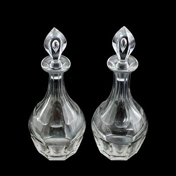 KARAFFER, 1 par, glas, sekelskiftet 1900.