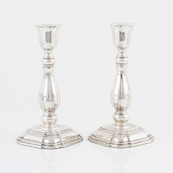 A pair of silver candle sticks, Ceson, Gothenburg, Sweden, 1992.