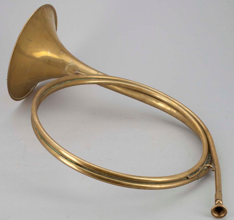 JAKTHORN, mässing, troligen Frankrike.