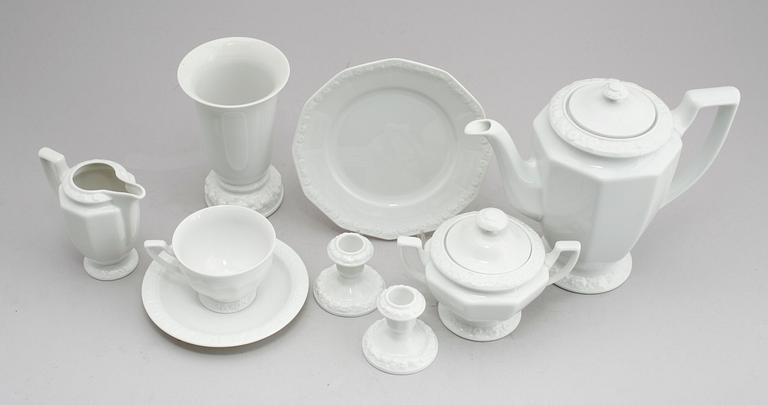 KAFFESERVIS, 29 del, porslin, "Classic Rose", Rosenthal.