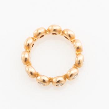 Ole Lynggaard, Ring "Bubble/Bubbles" 18K rose gold with round brilliant-cut diamonds, design by Charlotte Lynggaard.