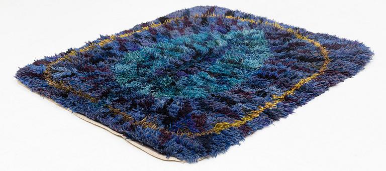Ingrid Dessau, a carpet, "Blått blad", knotted pile, ca 160,5 x 145 cm.