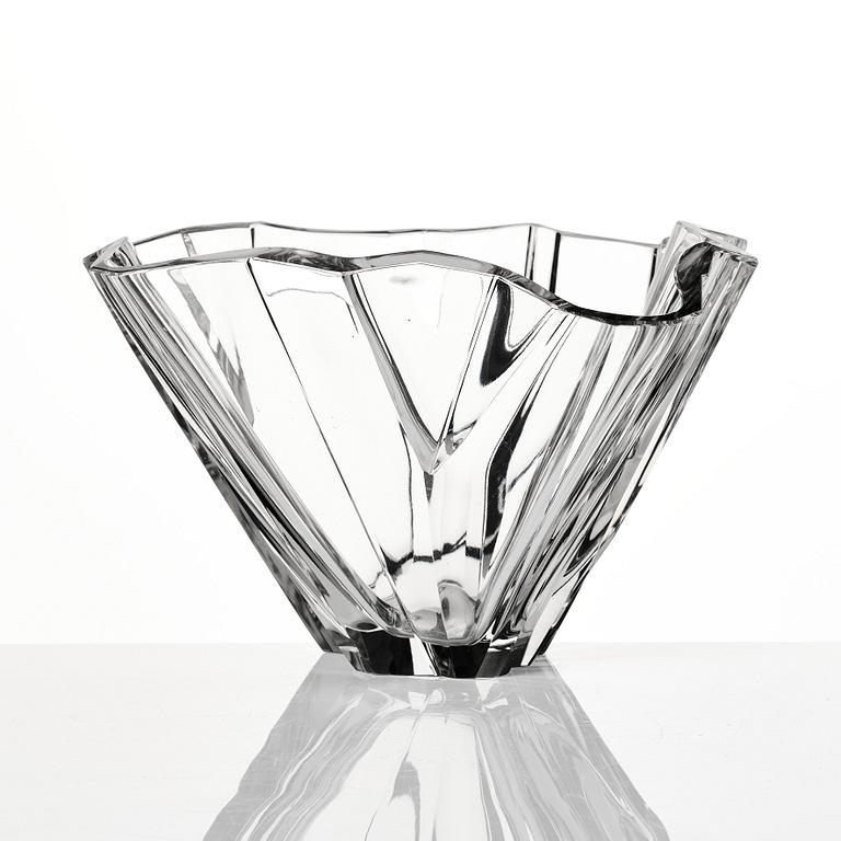 Tapio Wirkkala, a 'Jäävuori' (iceberg) crystal bowl / art object, Iittala, Finland, 1950-60s, model 3827.