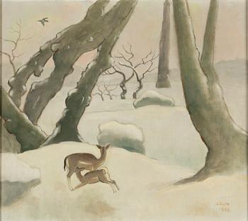 EINAR JOLIN, oil on canvas, signed and dated 1956.