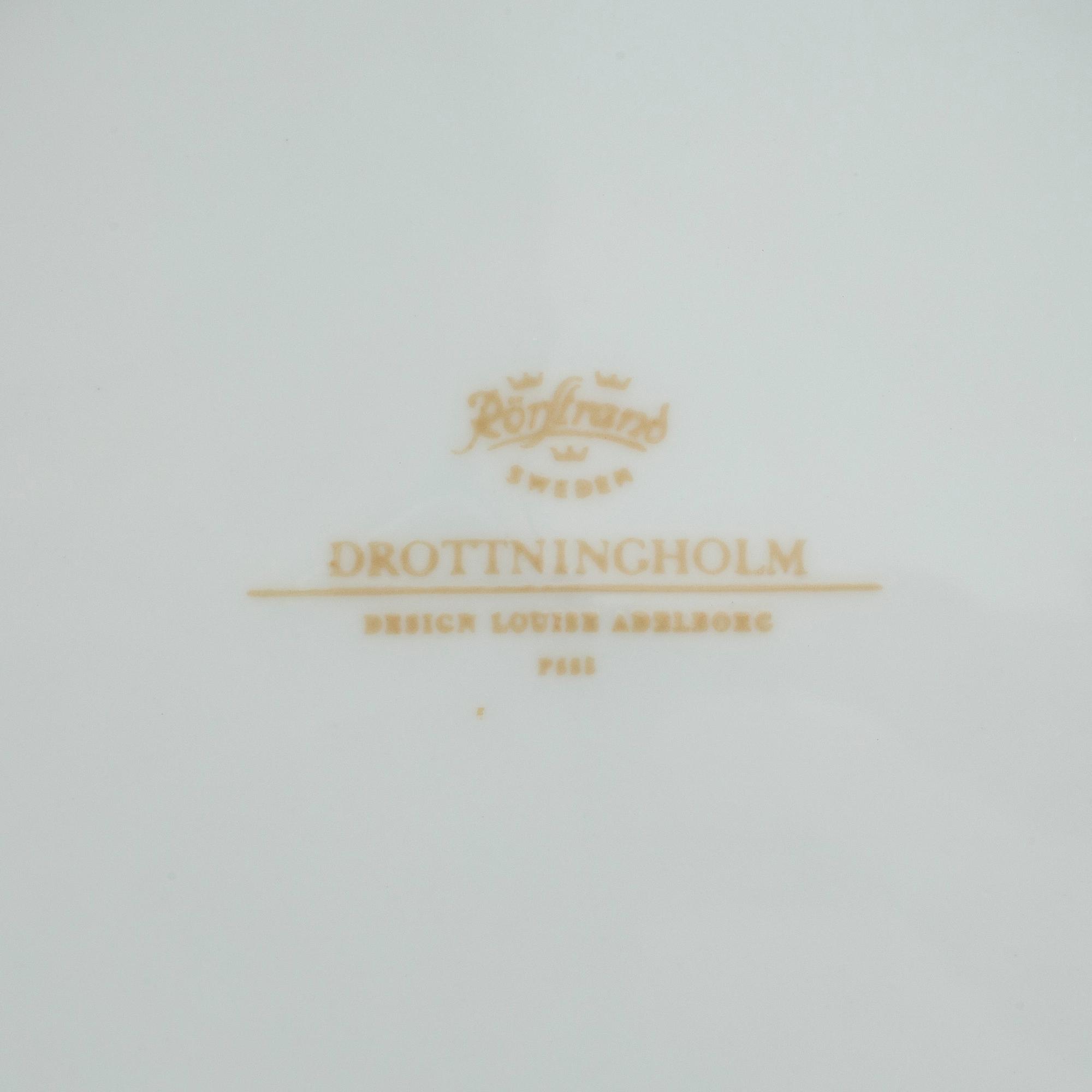 MATSERVIS, 96 delar, delar, porslin, "Swedish Grace", "Romeo" & "Drottningholm", Louise Adelborg, Rörstrand.