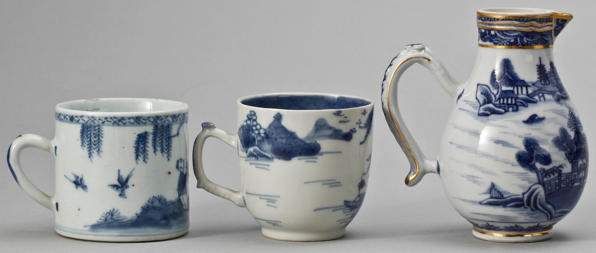 PARTI PORSLIN, 8 delar, Kina, 1700-1900-tal.