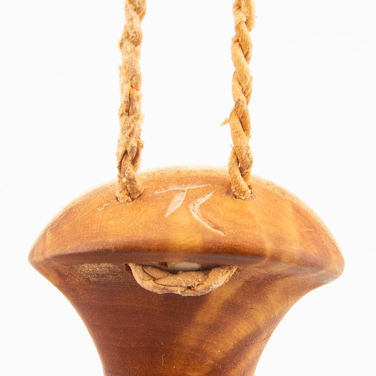 A signed birch and reindeer horn kovsh.