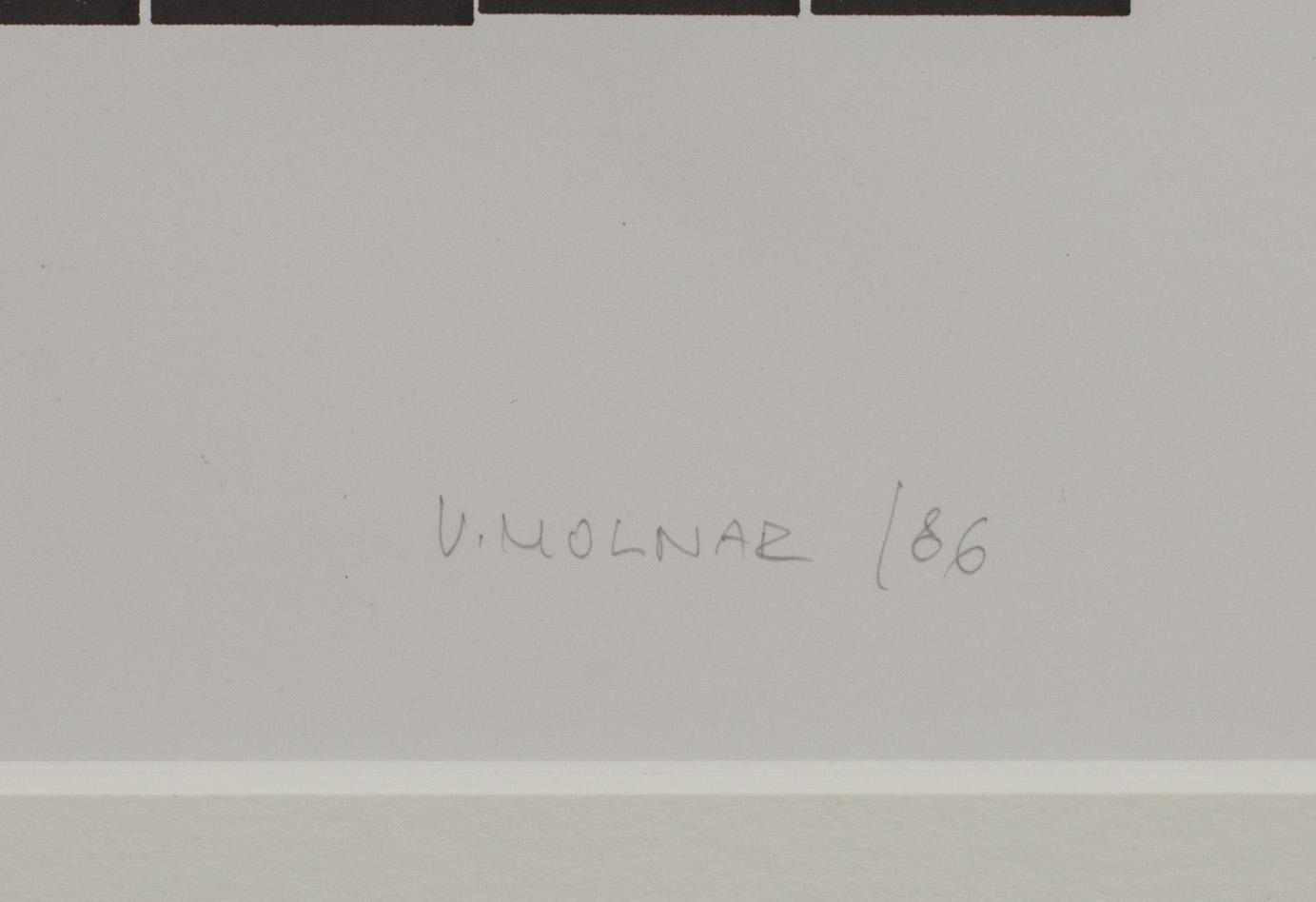 VERA MOLNAR, tuschteckning, signerad och daterad 86.