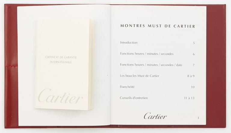 Cartier, Tank, wristwatch, 22 x 22 (29.5) mm.
