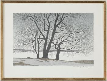 Reinhold Ljunggren · REINHOLD LJUNGGREN, färglitografi, signerad samt numrerad p.t.