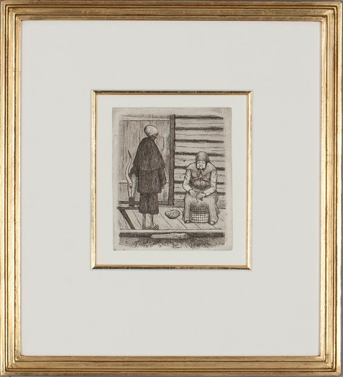 HUGO SIMBERG, etsning.