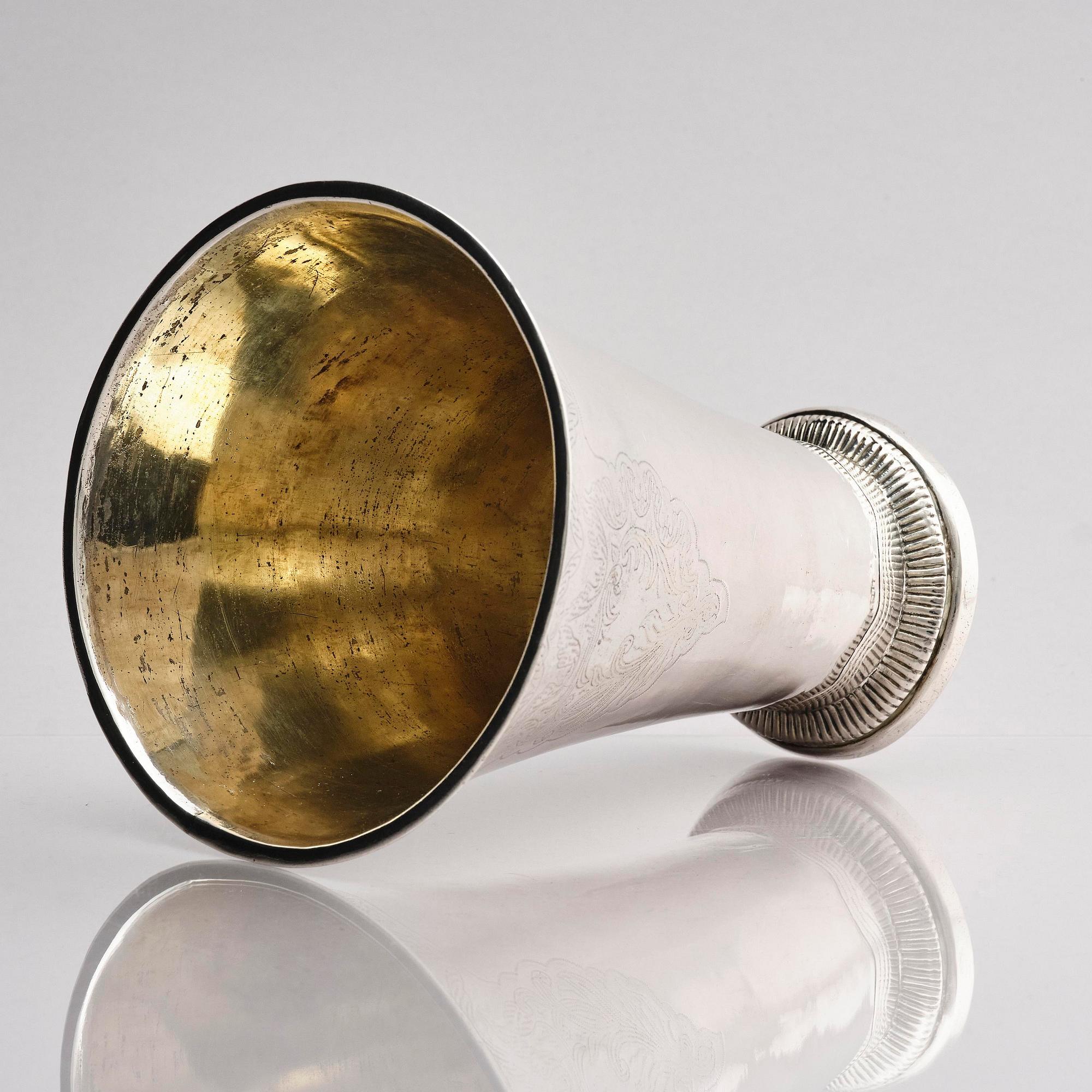 Petter Gillberg, a silver cup, Varberg 1775.