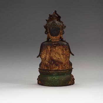 A bronze figure of Guanyin, Ming dynasty (1368-1644).