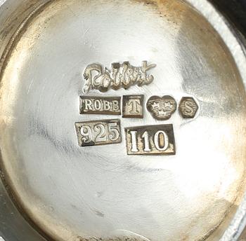 PARTI SILVERFÖREMÅL, 13 delar, bla Eric Robbert, Trosa 1983. 1900-tal. Vikt tot ca 485 gram.