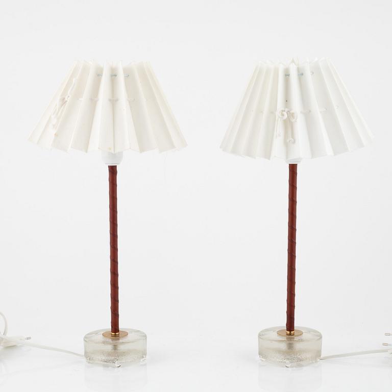 A pair of table lamps from Falkenbergs, second part of the 20th Century.