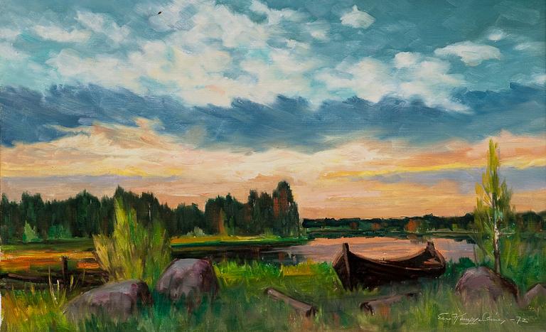 Eero Kemppainen, SUNSET ON THE RIVER.