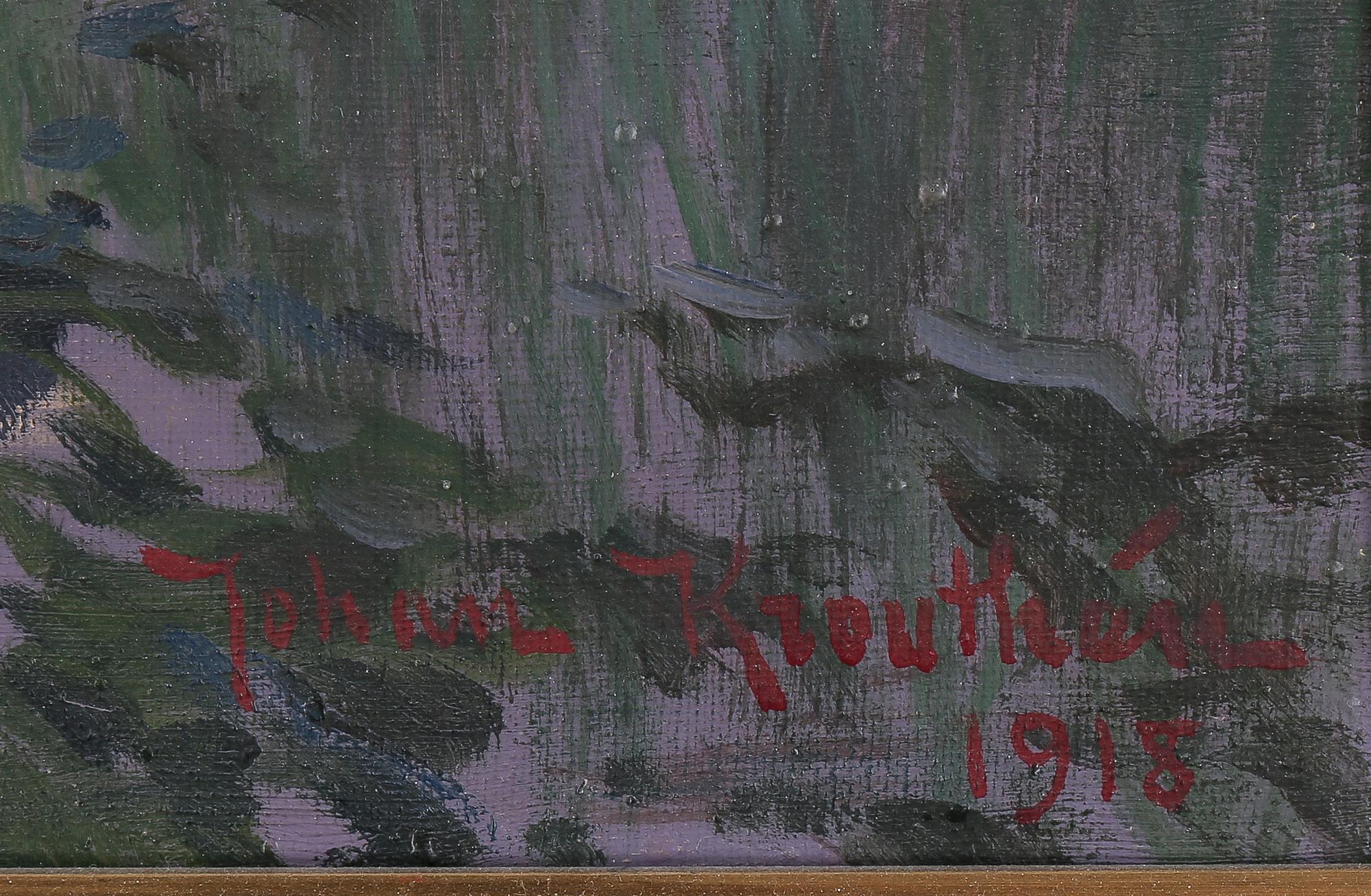 JOHAN KROUTHÉN, olja på duk. Signerad och daterad 1918.