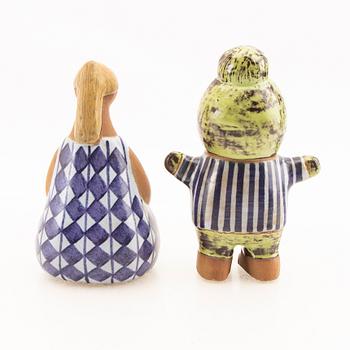 Two stoneware figurines by Lisa Larson for Gustavsberg, Sweden.